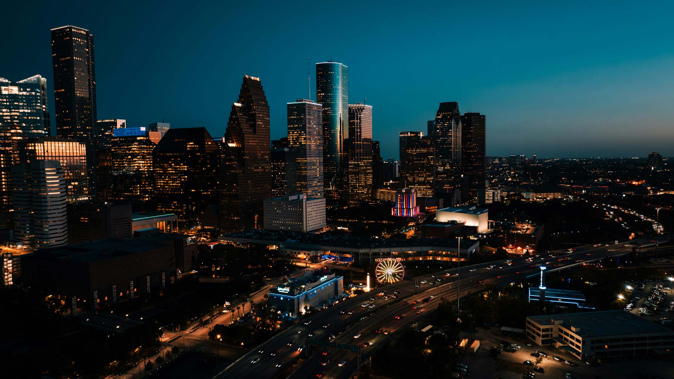 Downtown Houston, Texas math conference.